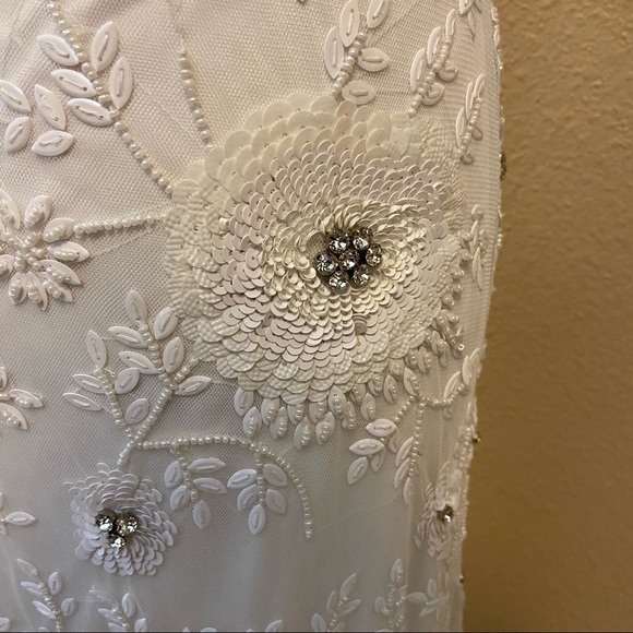 SOLD Lulus Luxe Lifetime Full of Love White Sequin Mermaid Maxi Dress - Picture 13 of 17